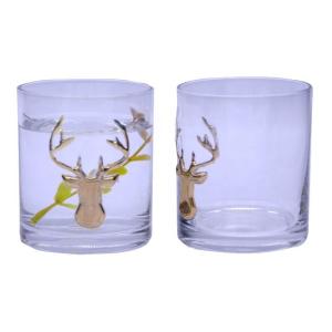 China Decorative Round Personalised Whisky Glass For Christmas wholesale