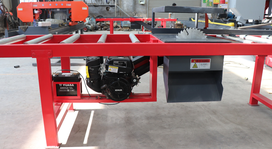 Wood Edger Machine, Circular Blade Edger Saw Machine with Gas Engine portable