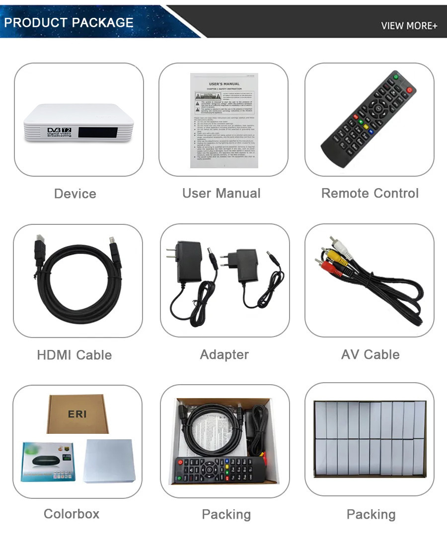 Parental Controls DVB T2 H265 Receiver EPG Auto Search Decoder Tv Dvb T2 Hevc 10 Bit