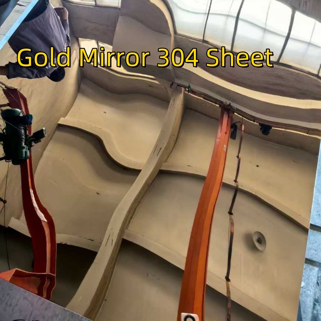 Stainless Steel Sheet 304 Grade Colour Sheet Gold Mirror Titanium PVD Sheet Size:0.5*1220MM X 2438MM