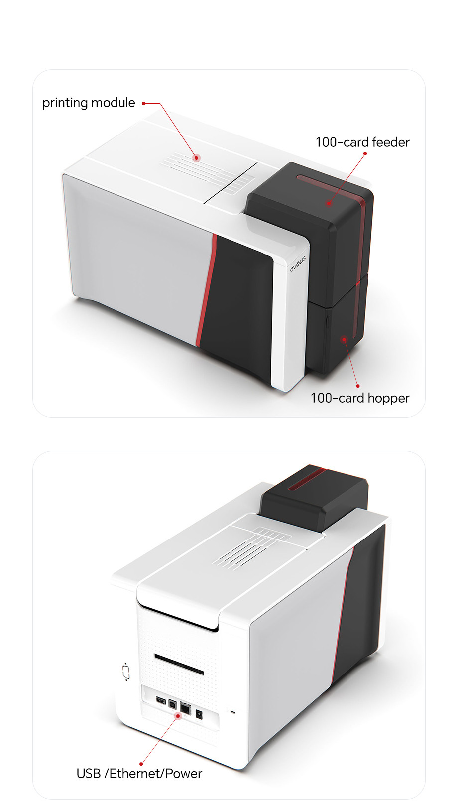 Double Sided PVC Bank Card Printer Machine for Jewelry Appraisal Card