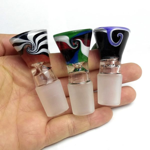Cool Design Colored Glass Slide Bowl With Male 14mm 18mm Joint Daily Use