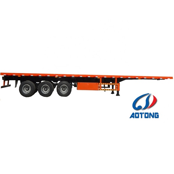 Fully Welded Chassis 3 Axles 45ft 40tons Flatbed Trailers for Flexible Cargo Delivery
