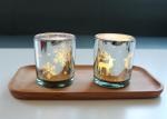 Glass Candle Cup Glass Electroplated Candle Jars Engraved Candle Jar