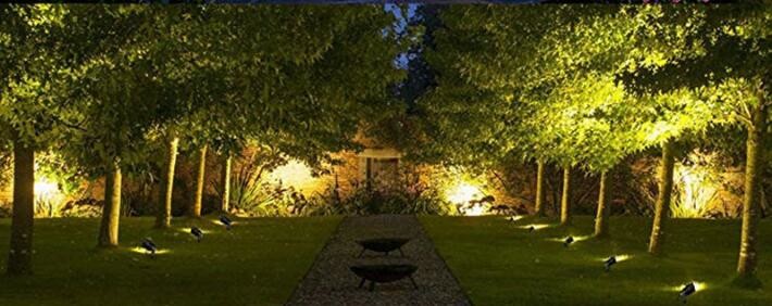 Outdoor LED Garden Lights , 3000K Warm White Garden Path Lights 12W 12V DC