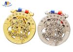 Soft Enamel Zinc Alloy Taekwondo Medal 76.2*3MM