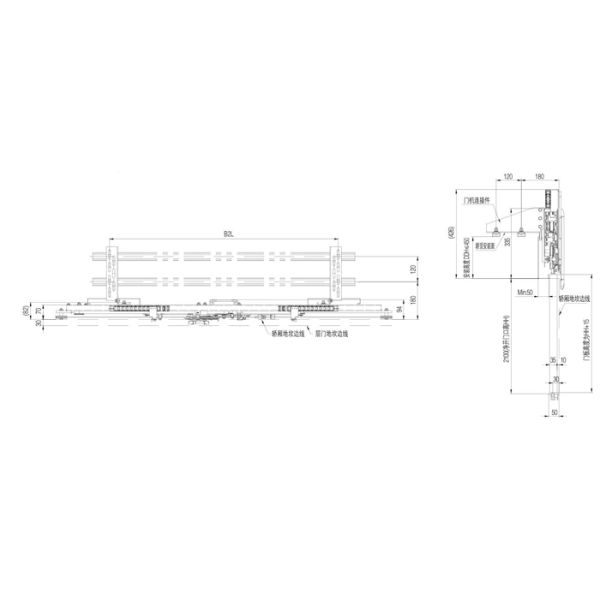 Permanent Magnet Synchronous Elevator Door Operator 2 Leafs Center Opening
