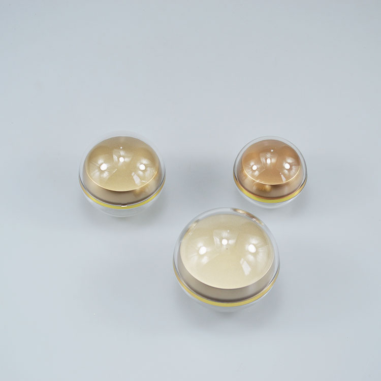 Convenient and Durable Acrylic Round Sphere Shape Container for Health Care Products