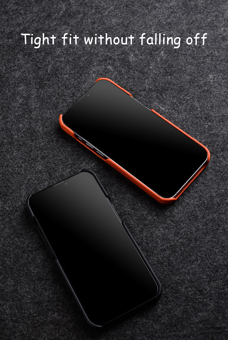 Minibook Handmade Luxury Full Grain Pebble Leather Phone Case for Iphone 13 14 Pro Max