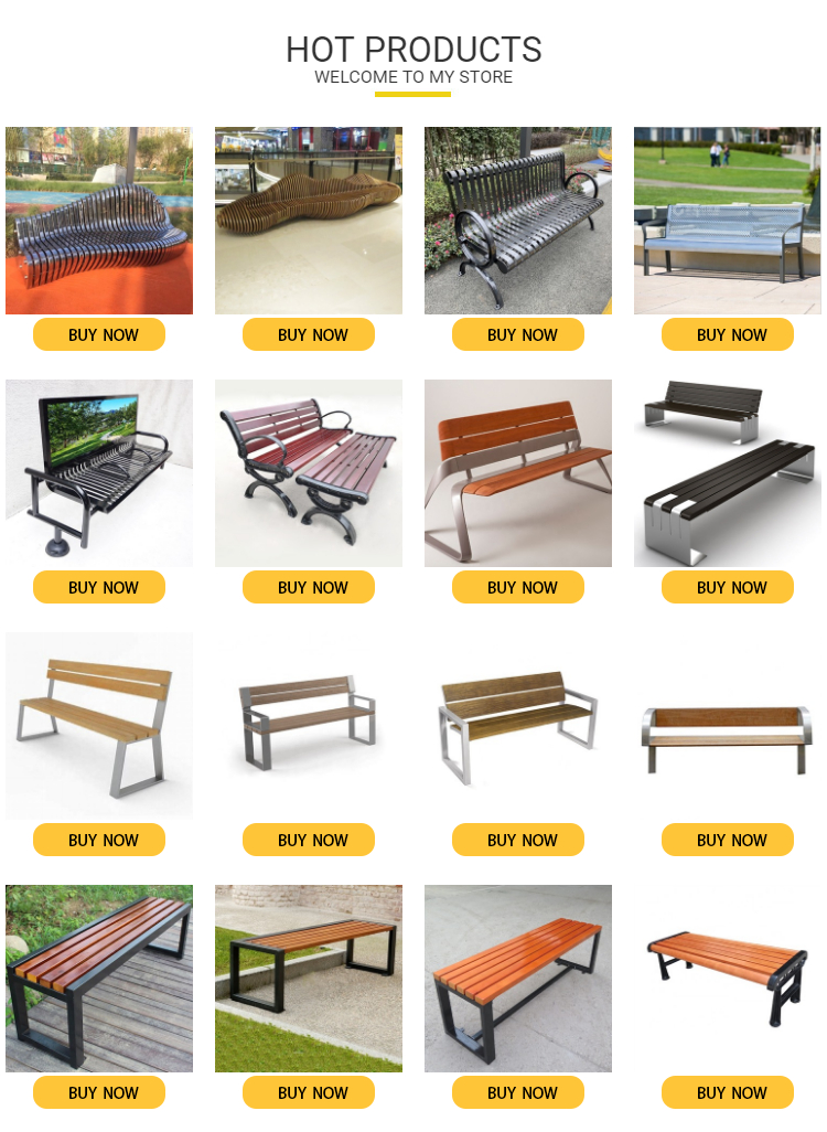 Urban Street Furnitures ISO14001 Stainless Steel Garden Bench