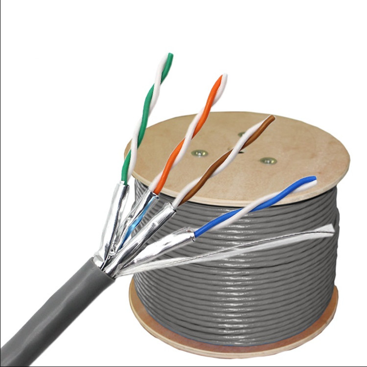 23AWG 0.56mm Cat6a Cable 305m , 1000ft Cat6a Network Cable PVC LSZH Jacket
