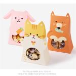 SGS PSD CDR Cartoon Cat Shape Dessert Takeaway Boxes For Cookies