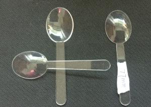 China length 76mm Ice cream scoop small plastic spoon transparent colour wholesale