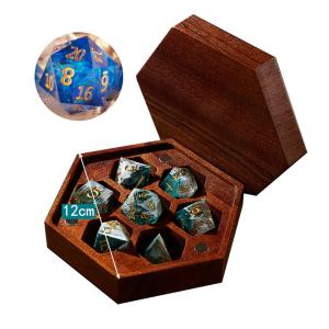China Handcrafted Nontoxic Polyhedral Dice Set Wear Resistant Sharp Edged wholesale