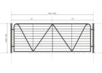 Heavy Duty Galvanized Metal 13 Feet N Brace Farm Gate