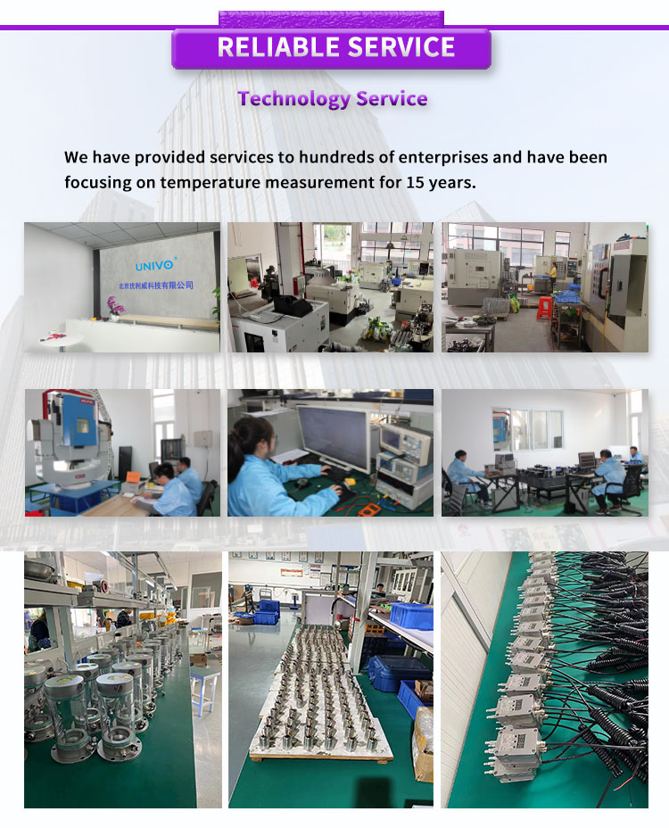 High- UBTT-01Y UNIVO Temperature Sensor for 0-500C Measurement and 24VDC Power Supply