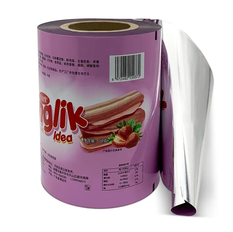 Wholesale Food Grade Printed Chips Packaging Bags Laminate Rolls PET Plastic Bag Roll Mylar Aluminium Packaging Foil Film Roll