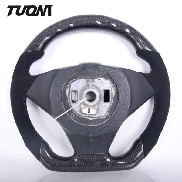 Matte Carbon Fiber Steering Wheel Bmw M5 E60 Sports Alcantara 350mm Auto Parts