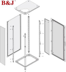 China Free Standing Industrial Electrical Enclosures 1.5mm Thickness Sheet Steel wholesale