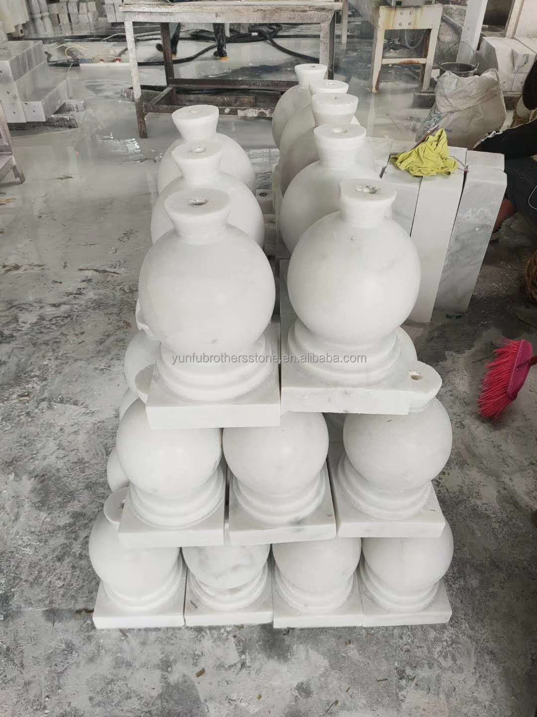 Cut-To-Size Modern White Natural Stone Square Pillar Polished Column for House Upgrade