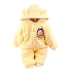 Winter custom baby clothes fleece lined newborn baby rompers
