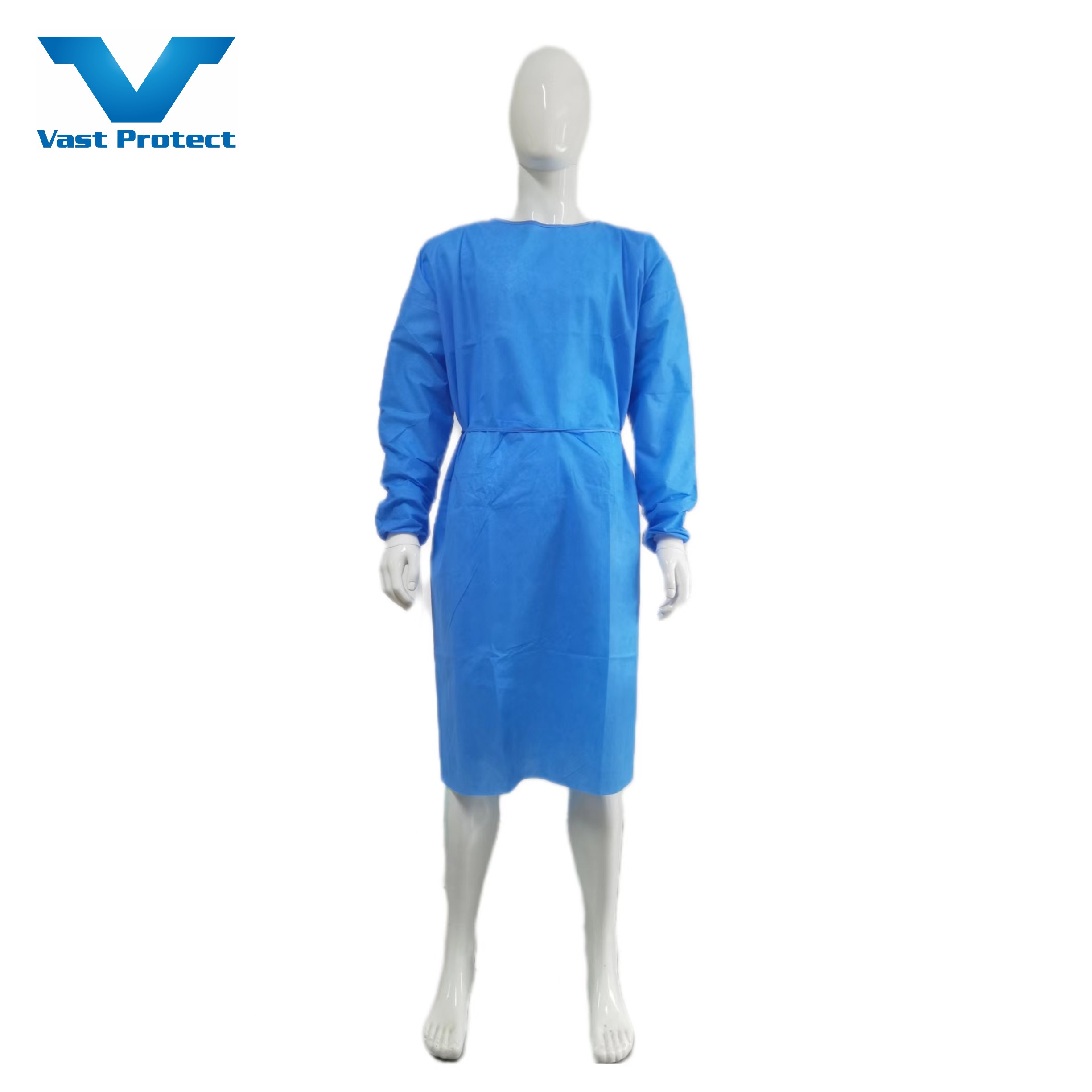 Waterproof Anti Static SMS Non Woven Fabric Isolation Gown For Adult AAMI Level 1 2 3