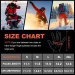 7.4V Battery Rechargeable Heated Gloves Black Winter Snow Proof