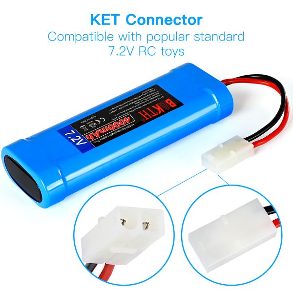 Rechargeable Nickel Metal Hydride Battery Pack For RC Car Truck Airplane Boat 7.2V 4000mAh