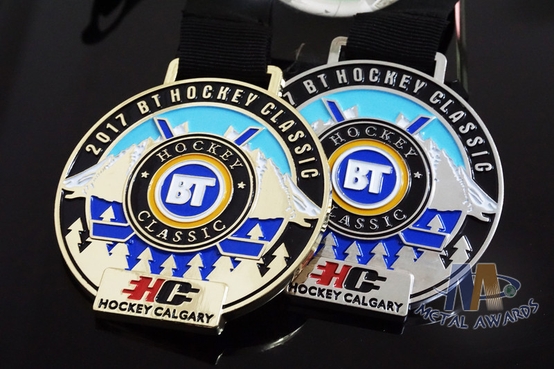 Hockey Calgary Baseball Sports Events Metal Award Medals Custom Logo Soft Enamel With RIbbon