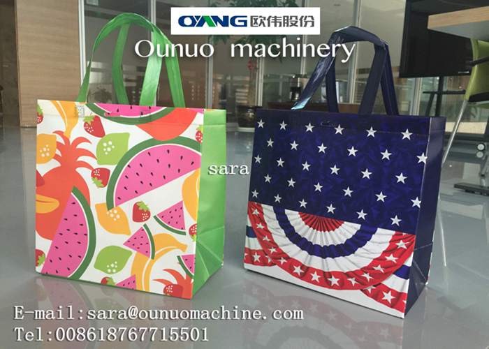 3D Nonwoven Box Bag Non Woven Fabric Bag Making Machine For Gift Bag / Drink Bag