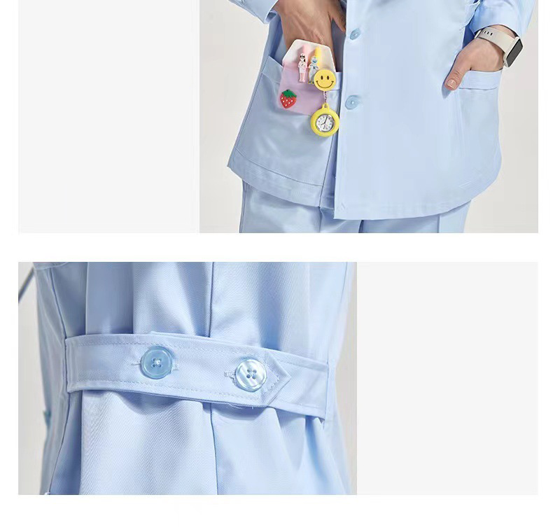 USA Market Customized Cotton Polyester Nurses Uniform Sets with Logo in Various Color