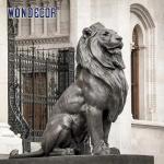 Outdoor Square Large Metal Animal Decoration Bronze Sitting Lion Statue