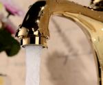 Modern single lever polished brass bathroom faucet bath taps