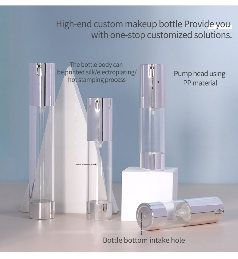 Sealing Type Airless Bottles 50ml 100ml Empty Spray Bottle For End Cosmetics