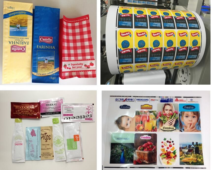 6 Colors Flexo Paper Cup Sticker Label Printer Machine 60m/Min