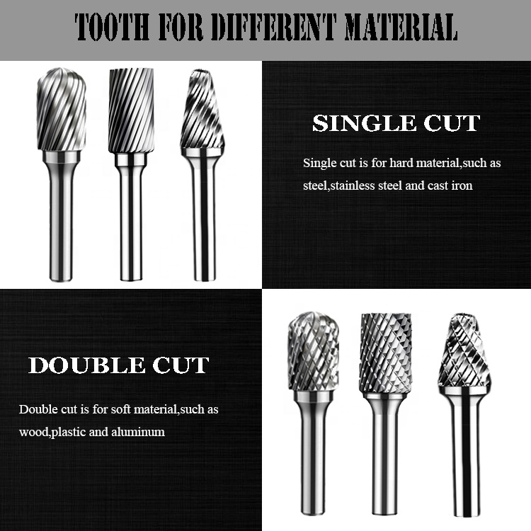3mm 6mm Shank Tungsten Carbide Rotary File Wood Drill Bit