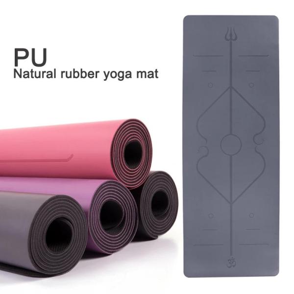 Leather yoga mat, PU+ Natural rubber yoga mat, customized pu yoga mat, large