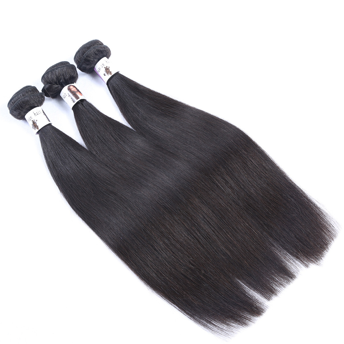 9A Grade Natural Unprocessed Brazilian Human Hair Silky Straight Double Drawn Bundls