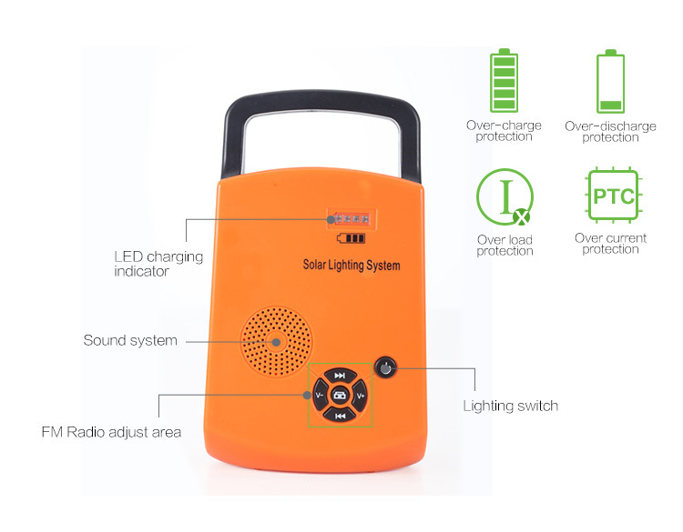 Solar hand lamp Energy saving flood lights waterproof outdoor yard solar led light 4W 9V