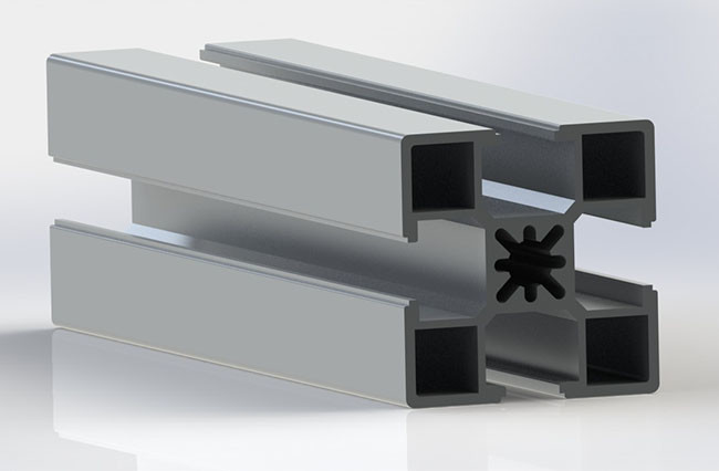 5.3mm Hole 30 * 30 T Slot Aluminum Profile 1.2mm Wall Thickness High Strength