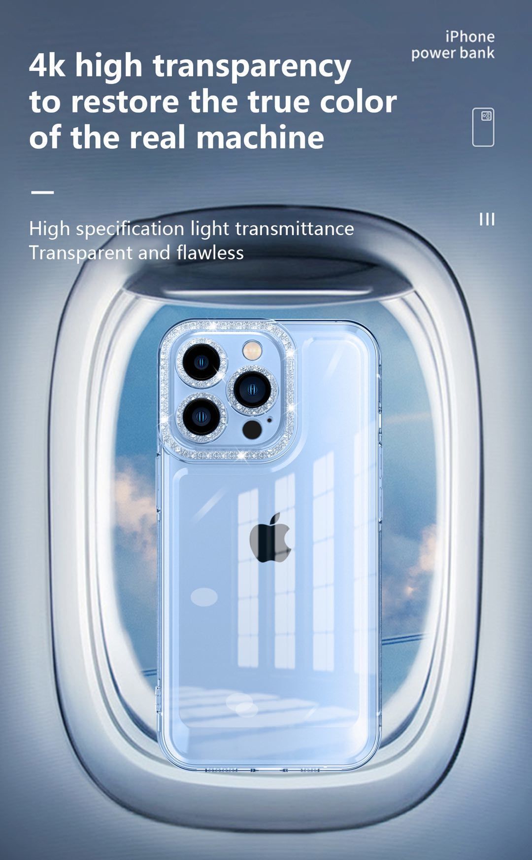 14 Mini Clear Cell Phone Cases for iPhone 14 Pro Max TPU Support Wireless Charge