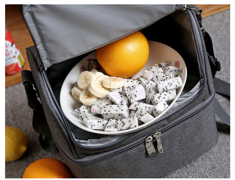 L20*D17cm 400D Oxford Insulated Lunch Cooler Bags