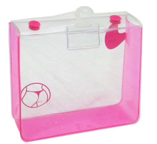 OEM Plastic PVC Gift Bags With Cosmetics , Clothing Package Printing