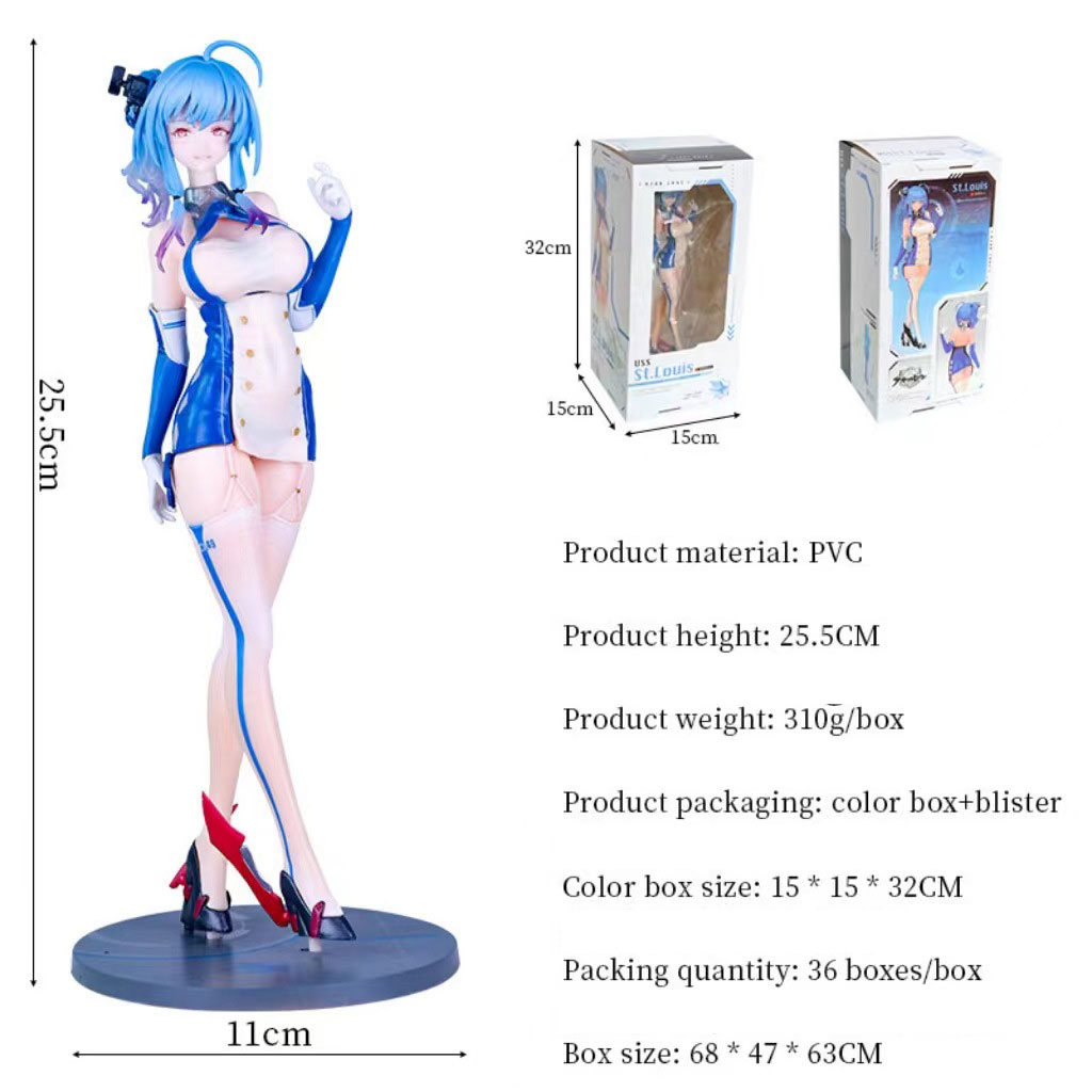St. Louis Anime Heroes PVC Game Figurines Interactive Action Figures Toy Dolls Model