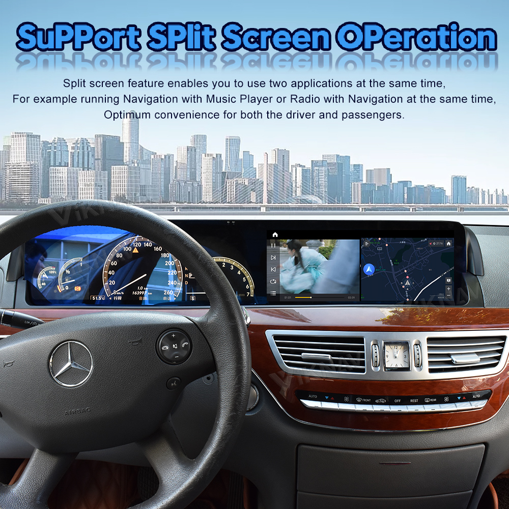 Multimedia Player Wireless Carplay Android Car Head Unit For Mercedes Benz S Class