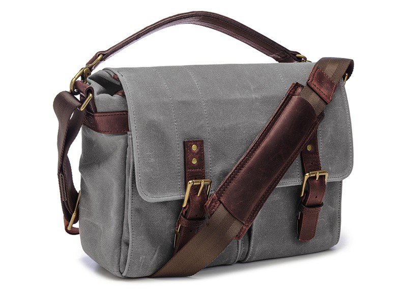Outdoor Canvas Crossbody Messenger Bag Grey , Casual Messenger Bags With Pockets