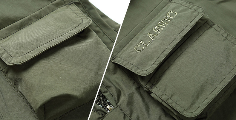 2022 Custom Printed Logo Fishing Hiking Tactical Outdoor Utility Multi Pocket Breathable Work Mesh Men's Vests