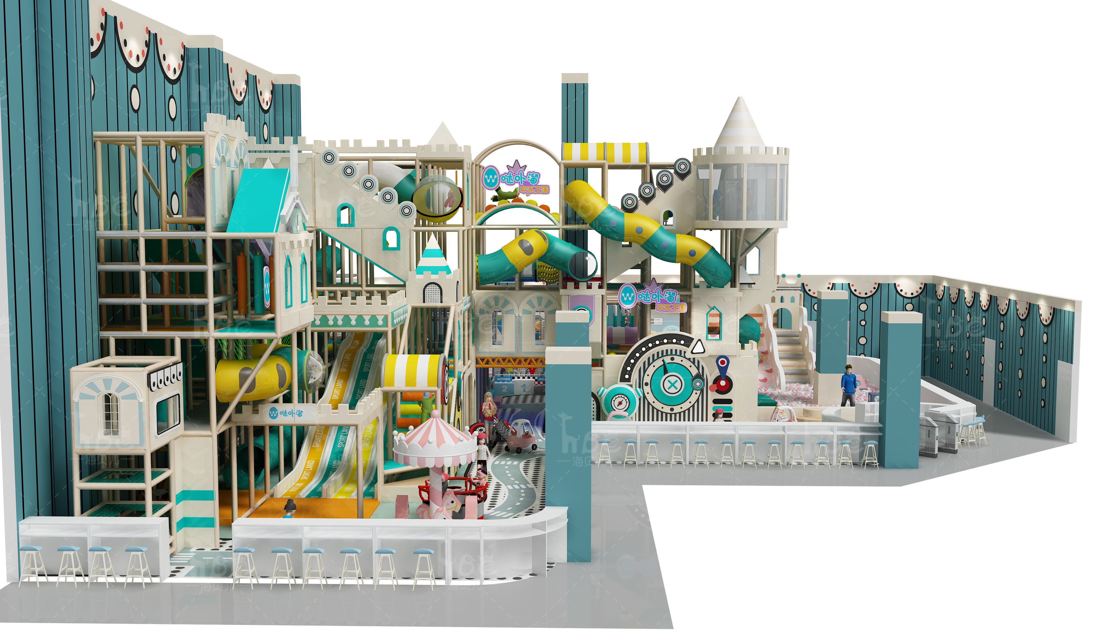 Customized Castle Theme Indoor Playground Structure For Kids Imagination And Play