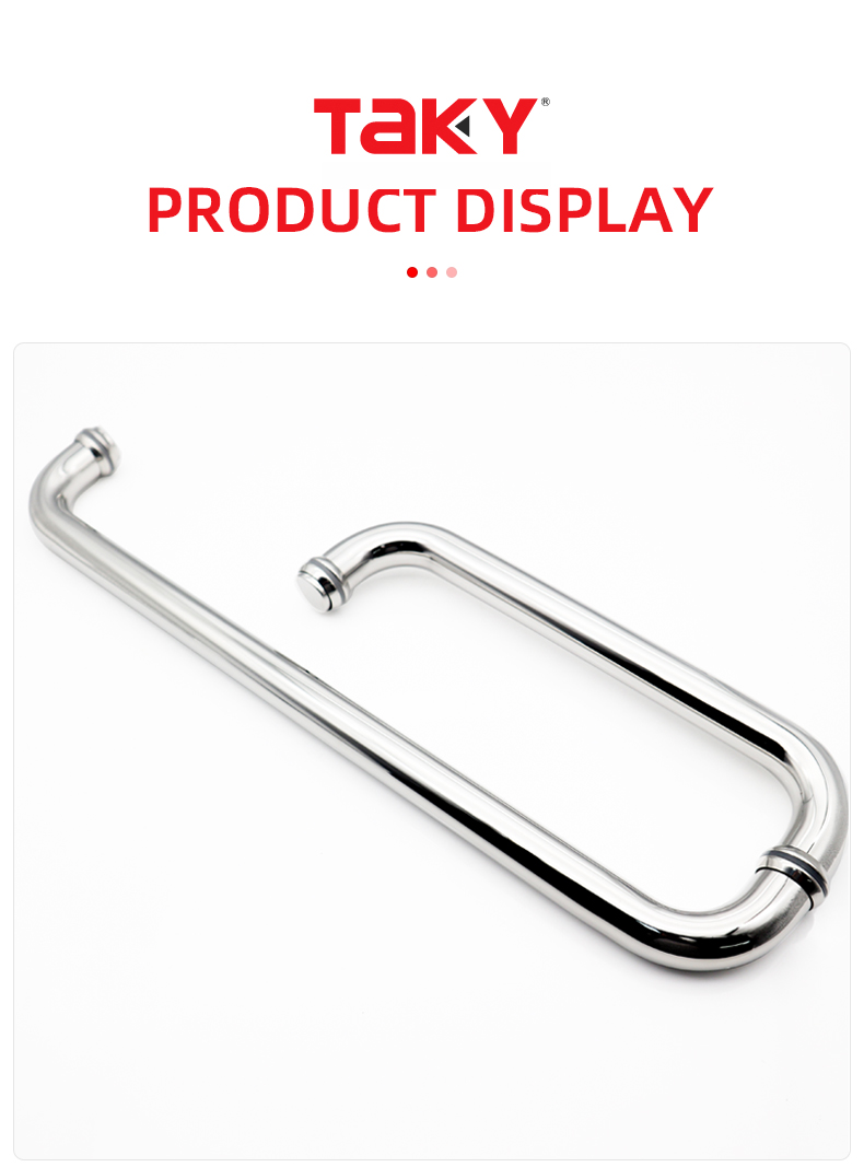 Chinese Design Style Stainless Steel Shower Room Glass Door Handle for Door Pull Handle