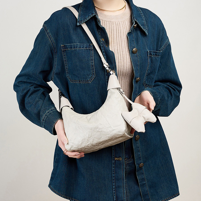 Women Shoulder Bags Tote Bag Candy ZIP Trendy 2024 Luxury Retro Genuine Leather Women